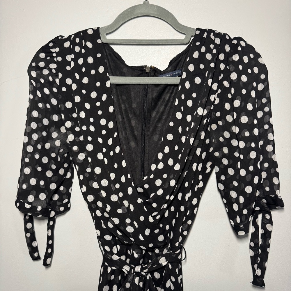 Tommy Hilfiger Black and White Polka Dot Dress